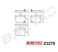 DAVID VASCO Z3279 Kit pastiglie freno, Freno a disco per CHERY,TOYOTA