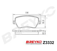 DAVID VASCO Z3332 Kit pastiglie freno, Freno a disco per DACIA,NISSAN,RENAULT