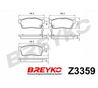 DAVID VASCO Z3359 Kit pastiglie freno, Freno a disco per DAIHATSU,SUBARU,SUZUKI