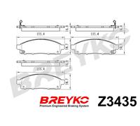 DAVID VASCO Z3435 Kit pastiglie freno, Freno a disco per MITSUBISHI