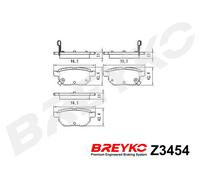 DAVID VASCO Z3454 Kit pastiglie freno, Freno a disco per ASTON MARTIN,LEXUS,SUBA
