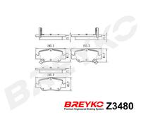 DAVID VASCO Z3480 Kit pastiglie freno, Freno a disco per TOYOTA