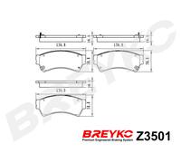 DAVID VASCO Z3501 Kit pastiglie freno, Freno a disco per MAZDA