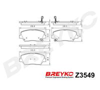 DAVID VASCO Z3549 Kit pastiglie freno, Freno a disco per HYUNDAI,KIA