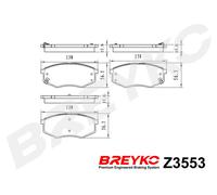 DAVID VASCO Z3553 Kit pastiglie freno, Freno a disco per HYUNDAI