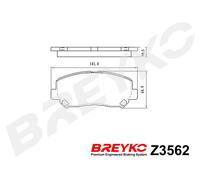 DAVID VASCO Z3562 Kit pastiglie freno, Freno a disco per MAZDA