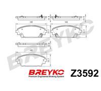 DAVID VASCO Z3592 Kit pastiglie freno, Freno a disco per MAZDA