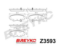 DAVID VASCO Z3593 Kit pastiglie freno, Freno a disco per MAZDA