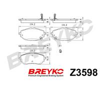 DAVID VASCO Z3598 Kit pastiglie freno, Freno a disco per TOYOTA