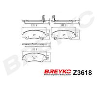 DAVID VASCO Z3618 Kit pastiglie freno, Freno a disco per HYUNDAI