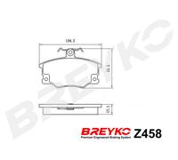 DAVID VASCO Z458 Kit pastiglie freno, Freno a disco per ABARTH,ALFA ROMEO,AUTOBI