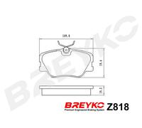 DAVID VASCO Z818 Kit pastiglie freno, Freno a disco per MERCEDES-BENZ