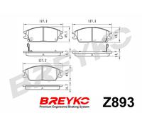 DAVID VASCO Z893 Kit pastiglie freno, Freno a disco per HYUNDAI