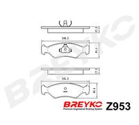 DAVID VASCO Z953 Kit pastiglie freno, Freno a disco per FORD