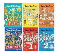 David Walliams Collection 6 Books Set (The Worlds Worst Teachers, The Worlds Worst Parents, The Worlds Worst Pets, The Worlds Worst Children 1-3)