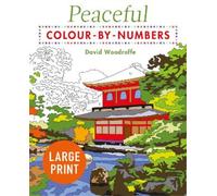 David Woodroffe Large Print Peaceful Colour-by-Numbers (Tascabile)