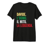 Davide l'Uomo Il Mito La Leggenda Regalo per Davide Maglietta Premium