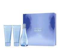 DAVIDOFF COOL WATER DONNA 100ML EDT SPRAY SET REGALO 3 PEZZI NUOVO DI ZECCA