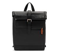 DAVIDOFF ESSENTIALS Backpack - Zaino uomo pelle - porta pc da viaggio con zip e fodera in cotone - lavoro uomo ideale per l'ufficio - Nero