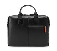 DAVIDOFF ESSENTIALS Briefcase - Valigetta uomo in pelle - Borsa porta pc per laptop da 13/14 pollici - Elegante borsa uomo tracolla per lavoro e ufficio