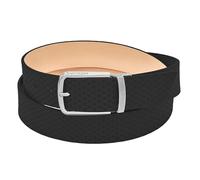 DAVIDOFF PARIS Belt - Cintura uomo di alta qualità - Vera pelle con motivo neo-moderno e fibbia in ottone cromato - Cinta uomo in pregiata pelle di vitello