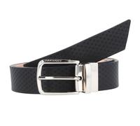 DAVIDOFF PARIS Belt - Cintura uomo di alta qualità - Vera pelle con motivo neo-moderno e fibbia in ottone cromato - Cinta uomo in pregiata pelle di vitello