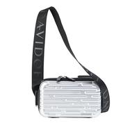 DAVIDOFF THE LIMITED EDITION Hardcase Crossbody - Borsa a tracolla rigida da uomo grigio metallizzato - borsa da uom resistente all'acqua - in materiale riciclato - ispirata Cool Water