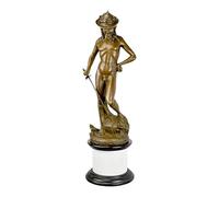 David's Victory - Statua in bronzo su base in marmo, 65 cm