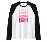 Davina Retro Stack Design Maglia con Maniche Raglan