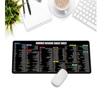 Davinci Resolve Shortcuts Mouse Pad - Grande accessorio per computer e tappetino da scrivania per PC Windows, antiscivolo, tastiera estesa e tappetino per mouse per editing video KMH
