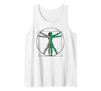 Davinci Vitruvian Uomo con UFO UAP Alien Science Design Canotta