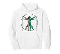 Davinci Vitruvian Uomo con UFO UAP Alien Science Design Felpa con Cappuccio