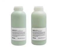 Davines Set Melu Shampoo e Balsamo 1000ml - Kit Anti-rottura per Capelli Lunghi