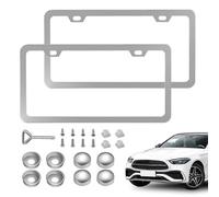 Davivian Portatarga per Auto,Acciaio Inossidabile 2 Pezzi - Supporto per Targhe | Ideale per Pendolari, Viaggi Urbani, Utilizzo Quotidiano, Gite Familiari, Trasferimenti Brevi, Auto, Furgoni e