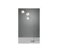 Reality Lampada da terra Davos R41553006, Metallo cromato, Paralumi Tessuto grigio/bianco, escl. 3x E14