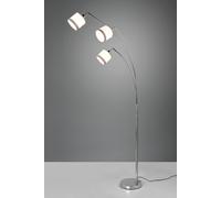 DAVOS PIANTANA METALLO CROMATO 3 PARALUMI BIANCO E GRIGIO H. 185CM 3 LUCI ATTACCO E14