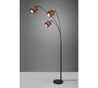 DAVOS PIANTANA METALLO NERO 3 PARALUMI TORTORA E ORO H. 185CM 3 LUCI ATTACCO E14