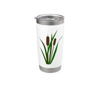 Davvero come Cattails Cat Tail Pond Typha Bulrush Reedmace Bicchiere termico in acciaio inox doppia parete