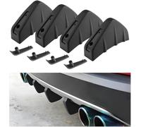DAWANGHAIJUN 4 Pezzi Diffusore per Spoiler per Paraurti Posteriore per Mitsubishi ASX II I 2.Gen/1.Gen GA/ASX Hybrid 2010-2024, Aletta di Squalo Diffusore Spoiler Ala Posteriore Spoiler sul Tetto,A