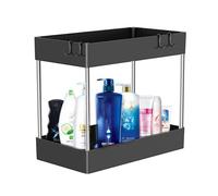 DAWCBVJQ 32 x 14 x 30 cm, organizer per lavello da bagno, organizer a 2 livelli per spazio stretto sotto il lavandino, organizer multiuso per scrivania, bagno