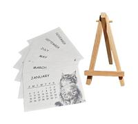 DAWCBVJQ Calendario Da Scrivania 2026 - Organizzatore E Pianificatore Da Scrivania Con Base In Legno - Calendario Mensile Da 2026,Per Casa, Ufficio, Scuola, Aula, Dormitorio E Studio