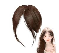 DAWCBVJQ Parrucca laterale,Parrucca sintetica per capelli frangia media e laterale - Accessori rinforzanti volume dall'aspetto naturale parrucca traspirante per donne viaggi libero