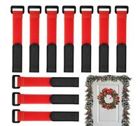 DAWCBVJQ Per Ghirlanda Natalizia - Cinghie Regolabili per Corona da 10 Pezzi - Fascette per Cavi da Giardino E Piante | per Verde Scale Esterno Porta D'Ingresso Ingresso