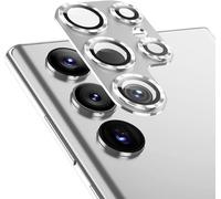 DAWEIXEAU Pellicola Fotocamera per Galaxy S24 Ultra di 2 Pezzi, Pellicola protetiva Dell'Obiettivo in Vetro Temperato di Durezza 9H,Pellicola Antigraffio HD per Fotocamera Argento