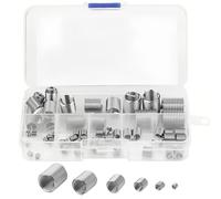 DawlQawwi Kit Pro 60 inserti filettati autofilettanti in acciaio inox A2 - M3 a M12 (riparazione filetti plastica/metallo) + custodia di stoccaggio