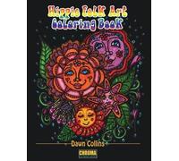 Dawn Collins Hippie Folk Art Coloring Book (Tascabile)