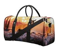 Dawn Forest Animal Deer Borsone da viaggio per donne, uomini, ragazze e ragazzi, borsa da viaggio per il fine settimana, 22,7 l, borsa da cabina per sport, palestra, yoga, Colore, 22.7 L, Organizer
