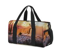 Dawn Forest Animal Deer Sport Duffel Borse per Bambini Ragazze Ragazzi Donne Uomini Pernottamento Weekender Borsa da Viaggio Tote Carry Palestra Casual Duffel Borse