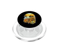 Dawn Harbor Boat Silhouette Art PopSockets PopGrip per MagSafe