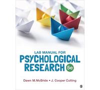Dawn M. McBride J. Cooper Cutti Lab Manual for Psychological Resear (Tascabile)